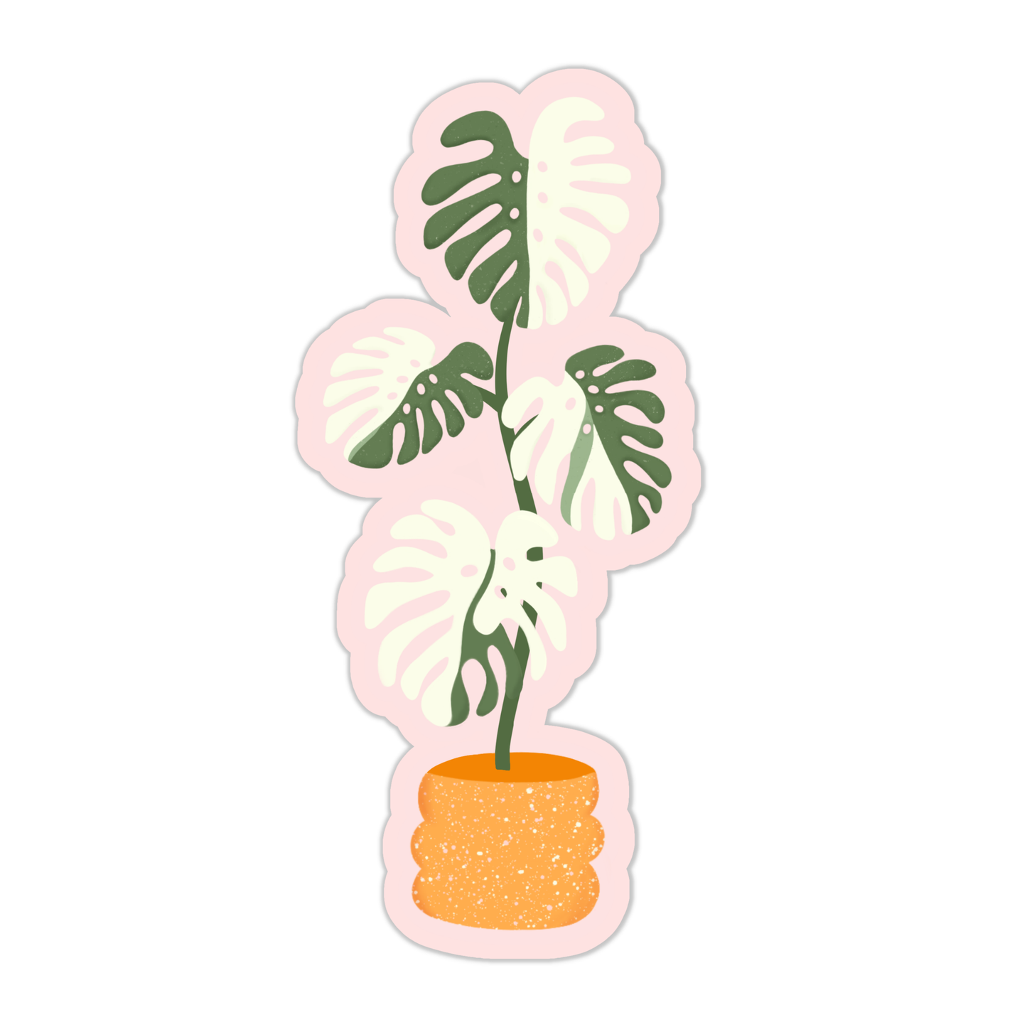 Monstera Albo Plant Sticker