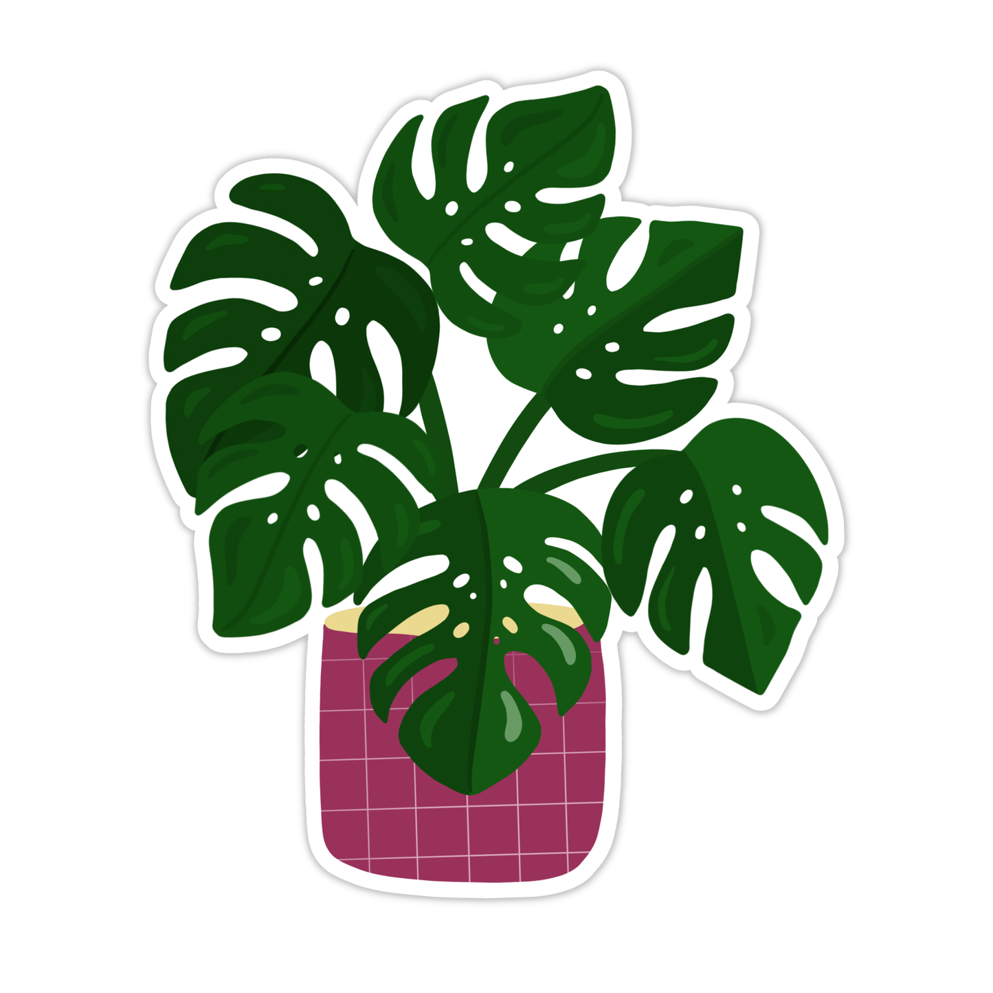 Monstera Deliciosa Plant Sticker