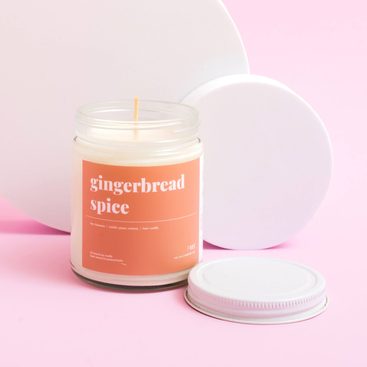 Gingerbread Spice Scented Soy Candle - 9oz.
