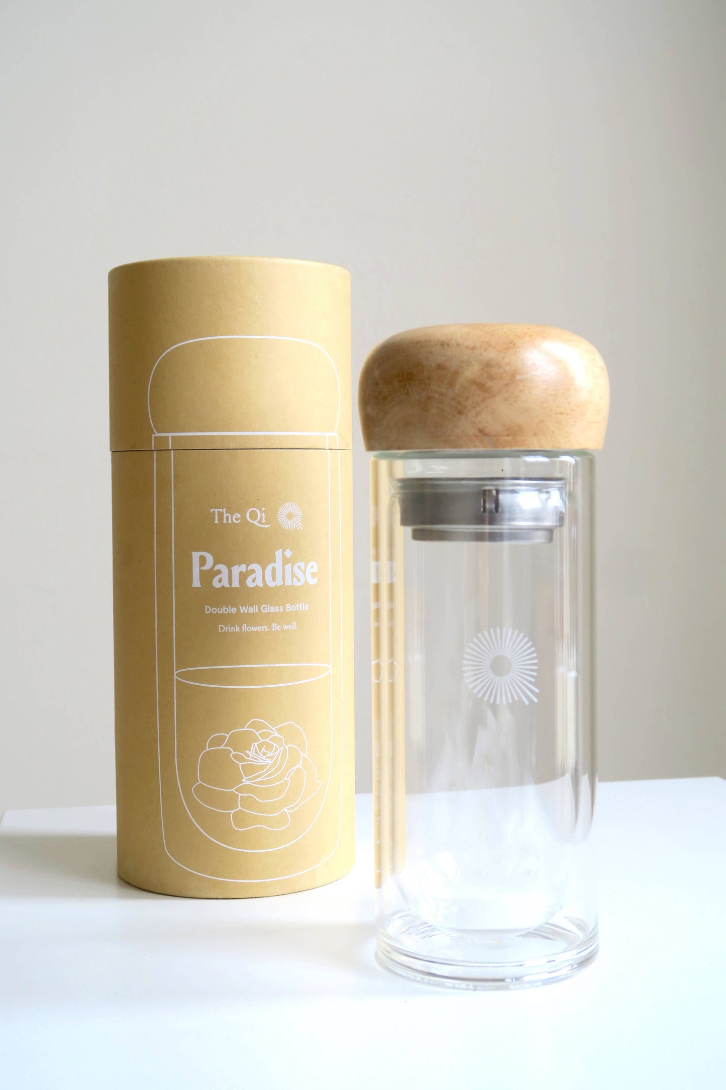 Paradise Double Wall Glass Bottle