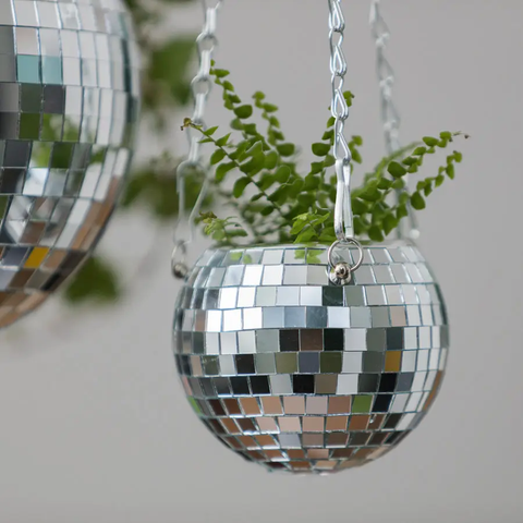 Disco Ball Hanging Planter