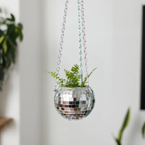 Disco Ball Hanging Planter