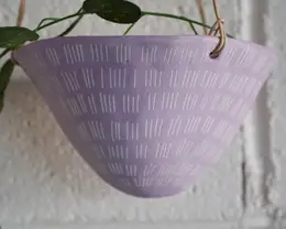 Glazed Hanging Planter by Half Light Honey